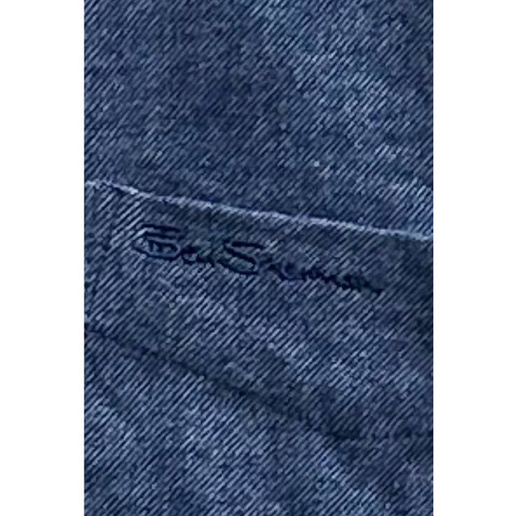 Ben Sherman Men Button Down Shirt M Long Sleeve Blue Pointed Collar 100% Cotton - Picture 6 of 10